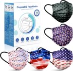 Disposable Face Mask for Adults - 4 Ply Protection, Individually Wrapped 50 Pack, 10 Colors, Breathable Comfortable & Safe - Image 2