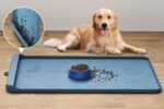 Dog Food Mat - Silicone Dog Mat for Food and Water - 36" x 24" Large Pet Feeding Mats with Residue Collection Pocket - Waterproof Dog Cat Bowl Mat with High Edges to Prevent Water Food Spills - Image 2