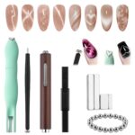 EBANKU Cat Eye Nail Magnet Set, 28PCS Cat Eye Gel Nail Polish Magnet for Nails, 3 IN 1 Heart Magnets for Cat Eye Gel Polish, Cat Eye Magnets Sticks Nail Design Tools Nail Art Accessories - Image 2