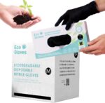 Eco Gloves Biodegradable BLACK Nitrile Disposable Gloves, 4 Mil, Powder Free, Latex Free, Food Safe, Cleaning - Image 2