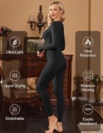 Ekouaer Womens Thermal Underwear Sets Long Johns Long Sleeve Base Layer Pajama Top and Leggings Set Cold Weather S-XXL - Image 2