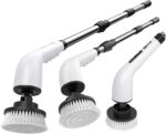 Electric Spin Scrubber Bathroom - Adjustable Handle Cordless Shower Scrubber, 2 Speeds, Bathroom Scrubber with 8 Replaceable Brush Heads, Power Scrubber for Bathtub Cleaning - Image 2