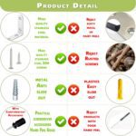 Furniture Anchors, Anti Tip Wall Anchors for Baby Proofing, Cabinet Safety Locks, Prevent Falling Furniture (4 Items) - Image 2