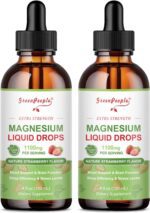 GREENPEOPLE Magnesium Glycinate Liquid Drop - 17-in-1 Triple Absorption Magnesium Supplement with Magnesium Glycinate 400mg & Citrate 500mg for Muscle & Sleep,4 fl. oz Strawberry Flavor-2 Pack - Image 2