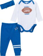 Gerber NFL baby-girls 3-piece Onesie Bodysuit, Pants & Headband Set - Image 2