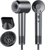 Hair Dryer, 160000 RPM Professional High Speed Ionic Blow Dryer 500 Million Negative Ions & Heat-Control & Low Noise Hairdryer for Faster Drying All Hair Types, No Heat Damage, Travel with Diffuser - Image 2