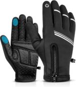 Hikenture Winter Cycling Gloves for Men and Women - Thermal Full Finger Bike Gloves - Touch Screen Windproof Warm Non-Slip Road Mountain Bicycle Gloves for Running,Driving,Hiking,and Skiing - Image 2