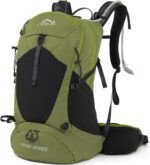 Hiking Backpack, Waterproof Hiking Daypack with 3L Water Bladder and Rain Cover, Lightweight Travel Camping Backpack for Men Women (Dark Green) - Image 2