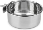 Hypeety Stainless Steel Bird Food Water Bowl Parrot Cage Accessories for Parakeet Bird Dog Cat Parrot Rabbit (Large,5.5 * 2.3in) - Image 2