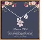IEFLIFE Flower Girl Gifts - 14K-Gold-Plated Heart Initial Necklace Wedding Gift for Girls - Image 2