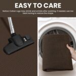 IOHOUZE Washable Area Rug 3x5 Non Slip Rubber Backed Woven Rugs for Entryway Rugs Indoor Outdoor Doormat Throw Rug Floor Carpet for Entrance Kitchen Front Door, Brown - Image 2