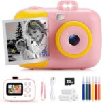 Instant Camera for Kids with Print Paper, 1080P HD Kids Camera Instant Print with 32GB SD Card, Girls Toys for Ages 5-7, Birthday Gifts for 5 6 7 8 9 Year Old Girls - Image 2