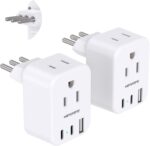 Italy Travel Plug Adapter, HANYCONY Type L Power Plug Adapter with 2 Outlets 3 USB Ports(2 USB C) for US USA to Italy Rome Uruguay Chile Travel Essentials - Image 2