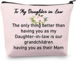 JYTAPP To My Daughter-in-Law Gifts Daughter in Law Makeup Bag The Only Thing Better Than Having You As My Daughter-in-Law Cosmetic Bag Future Daughter In Law Gift - Image 2