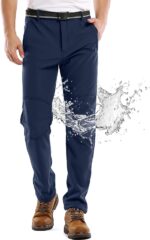 Jessie Kidden Mens Waterproof Hiking Pants Outdoor Snow Ski Fishing Fleece Lined Insulated Winter Pants - Image 2