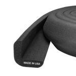 KidKusion Baby Proof Edge Cushion Protector | Made in USA | Foam Rubber Furniture and Fireplace Edge Guard Bumper | Black | 12 Ft | Tape Included - Image 2