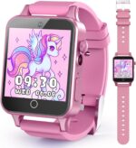 Kids Watches Girls Toys for Age 5-12, HD Camera Touchscreen Smart Watch for Kids, Learn Card, Alarm Clock, 30 Puzzle Games, Pedometer, Audiobook, Christmas Birthday Gifts for Girls Ages 5 6 7 8 9 - Image 2