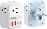 LENCENT Germany France Travel Power Adapter, PD 20W USB C Fast Charger Adaptor, Schuko Type E F Plug Adapter with 4 Outlet, Essentials for US to Europe EU Spain Greece Russia German - Image 2