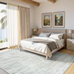 LIVEBOX 8x10 Modern Area Rugs for Living Room, Abstract Non-Slip Washable Rugs, Minimalist Wave Striped Neutral Boys Girl Nursery Area Rug for Bedroom, Carpet for Playroom Office(Beige,8'x10') - Image 2