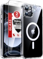 LeYi for iPhone-11-Pro-Max Case Clear: Screen Protector X2 + Camera Cover X2[ MagSafe Compatible] Funda para i Phone 11pro promax Magnetic Protective Slim Case for iPhone 11promax, Transparent - Image 2