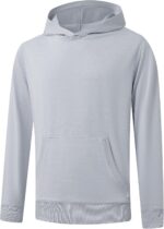 M MAELREG Mens Hoodies Pullover Performance Heather Kangaroo Pocket Thin Hooded Sweatshirt Athletic Golf Hoodies for Men - Image 2