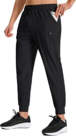 Men's Athletic Joggers Sweatpants with Zipper Pockets Running Gym Track Workout Pants for Men - Image 2