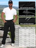 Mens Cargo Pants for Men Casual Military Tactical Rip Stop Work Cotton Pants 8 Pockets - Image 2