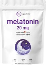 Micro Ingredients Melatonin 20mg, 400 Tablets | Natural Strawberry Flavor | Fast Dissolve | No Drug | Vegetarian Friendly | Non-GMO, No Gluten, Sugar Free - Image 2