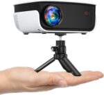 Mini Projector, NICPOW Portable Outdoor Movie Projector with Tripod, 1080P and 200" Supported Small Projector Compatible with TV Stick, Phone, PS5, HDMI, USB for Home, Bedroom, Gaming, Outdoor Use - Image 2