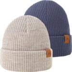 Moon Kitty 2PCS Baby Beanie Soft Toddler Beanie Warm Knitted Infant Winter Hats for Baby Boys - Image 2