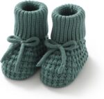 Neiwech Baby Booties Newborn First Walkers Knit Bootie Cozy Warm Soft Sock Shoes for Infant Boys Girls - Image 2