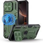 Nillkin Magnetic for iPhone 16 Pro Max Case, Compatible with MagSafe, Military-Grade Case with Invisible Kickstand & Camera Cover, Heavy Duty Magnetic Phone Case for 16 Pro Max 6.9 inch, Green - Image 2