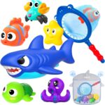 No Hole Mold Free Baby Bath Toys for Kids Ages 1-3,Water Toys for Babies and Toddlers,Ocean Animal Bath Toys for Bathtub,Shower,Beach, Pool,Water Table,Boys Girls Gifts with Storage Bag - Image 2