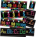 Number Cards Boho Bulletin Board Under The Sea Ocean Bee Theme Classroom Decorations Wall for School Educational Material Teacher Supplies (Black Number) - Image 2
