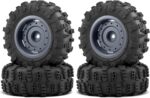 OGRC 1.3" Wheel and Tires Soft Terrain Tires Negative Offset Wheels for 1/18 1/24 SCX24 TRX4M Upgrade RC Crawler Car (Titanium) - Image 2