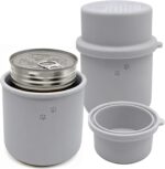 Original Canned Dog Food Storage Container | Silicone Can Cover Pet Food Sealer | BPA Free, Airtight, Dishwasher & Freezer Safe (2 Pcs Grey) - Image 2