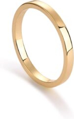 PAVOI 14K Gold Plated Twist Stacking Ring | Bands for Women - Image 2