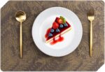 POLYTE Indoor/Outdoor Washable Embossed Vinyl Faux Leather Table Dining Placemats, Set of 4 - Image 2