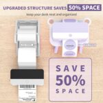 PONNOR Label Holder for Rolls and Fanfold Labels, Thermal Sticker for Desktop Printer, Fragile Stickers for Shipping, Label Stand Accessory Supplies for Home, DIY, Office, Small Business(Purple) - Image 2
