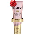 Pantene Keratin Leave-In Conditioner with Argan Oil, Protein Treatment for Dry, Damaged & Color-Treated Hair, Repairs Split Ends & Protects from Damage, Formaldehyde-Free, 8.4 Fl Oz - Image 2