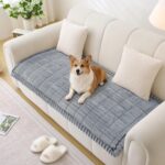 Pet Couch Covers for Sofa Washable Non Slip Dog Couch Cover Protector Pet Friendly Mat for 3 Cushion Sofa (Light Grey, 27.6" x 59.06") - Image 2