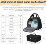 Pump Bag for Spectra S1 S2, Wearable Breast Pump Bags with Ice Pack, Pumping Bag with Waterproof Mat for Pump Accessories, Insulated Bottle Bags for Work Travel and Family, Black - Image 2