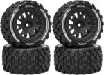 RC Tires and Wheels Pre-glued Compatible with Arrma Typhon Grom Granite 1/18 1/14 RC Car Tires Wheels Upgrade (4PCS) - Image 2