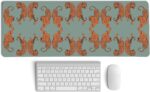 Sage Green Tiger Decor Mouse Pad,Cheetah Desk Mat,XL Large Leopard Mouse Pad,Preppy Desk Mat for Dorm Home Office Decor,31.5x11.8 Inch - Image 2
