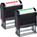 Self Inking Approved and Denied Stamps Set Office Self Inking Approved Denied by Stamp with Date for Business Supplies Approved Stamp Denied Stamps with Date and Signature - Image 2