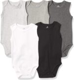 Sleeveless Bodysuits One-piece 100% Organic Cotton for Baby Boys, Girls, Unisex - Image 2