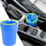 Smokeless Ashtray,Portable Car Ashtrays for Cup Holder Smell Proof,Multifunctional Ashtray with Lid Smell Proof for Ccar Truck SUV Keep Car Interior Accessories Tidy (Blue) - Image 2