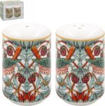 The Leonardo Collection William Morris Strawberry Thief Salt and Pepper Shakers for Home & Restaurants | British Designed Salt and Pepper Sets for Kitchen | Durable Pepper and Salt Shaker for Dining - Image 2