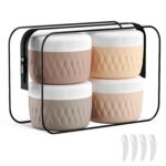 Travel Containers for Toiletries, Silicone Cream Jars BPA-Free, TSA Approved 3oz Travel Size Containers, Leak-proof Silicone Jars with Lid for Cosmetic Face Hand Body Cream (4 Pack) - Image 2