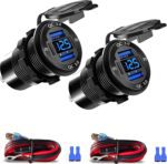 Upgraded 12V USB Charger with 4 Ports - Aluminum Alloy Car Outlet with LED Voltmeter for Cars, Golf Carts, Boats, RVs, Trucks, and Motorcycles (Pack of 2) - Image 2